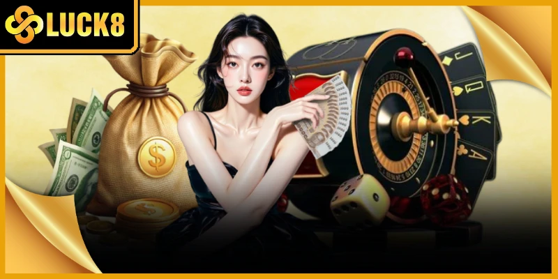 Giao diện trò chơi slot với các trục quay và biểu tượng thưởng đa dạng